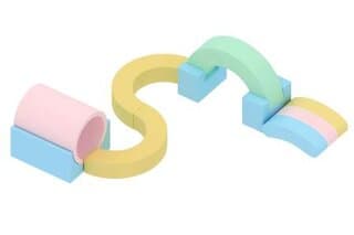 Pastel Balancing Softplay Set
