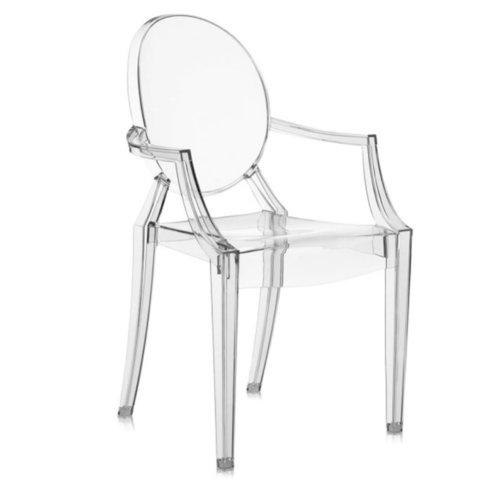Kids Ghost Chair Clear - Armed