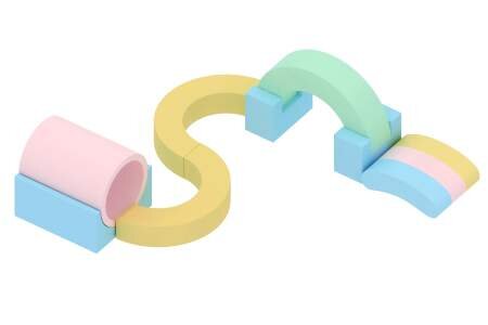 Pastel Balancing Soft play Set