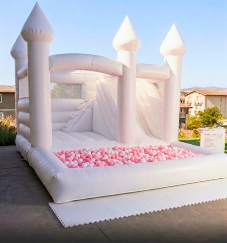 Kingdom Combo Bounce House White (with roof)