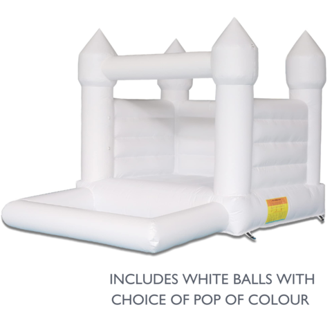 White Mini Combo Bounce House