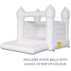 White Mini Combo Bounce House